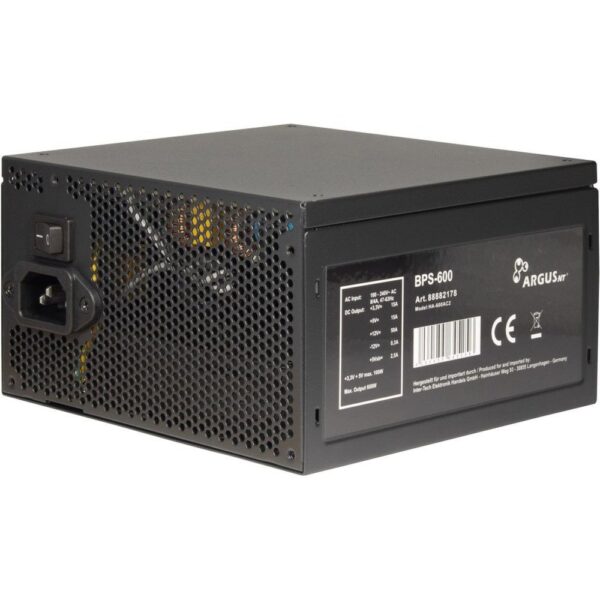 Inter-Tech Argus BPS | 600 Watt ATX PSU | Niet modulair | Power Supply | Voeding