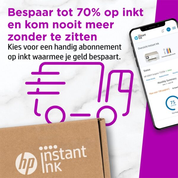 HP Inspire 7220e | All-in-One Inkjetprinter | 4800 x 1200 DPI | Wi-Fi | Kleur