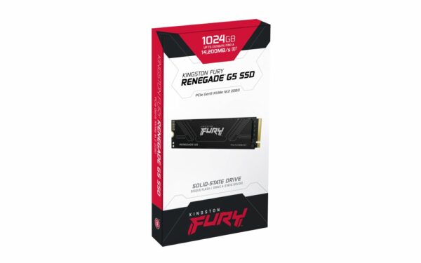 Kingston Fury Renegade G5 | 1TB NVMe SSD | M.2 | Gen5 | 14.200MB/s Lezen | 11.000MB/s Schrijven