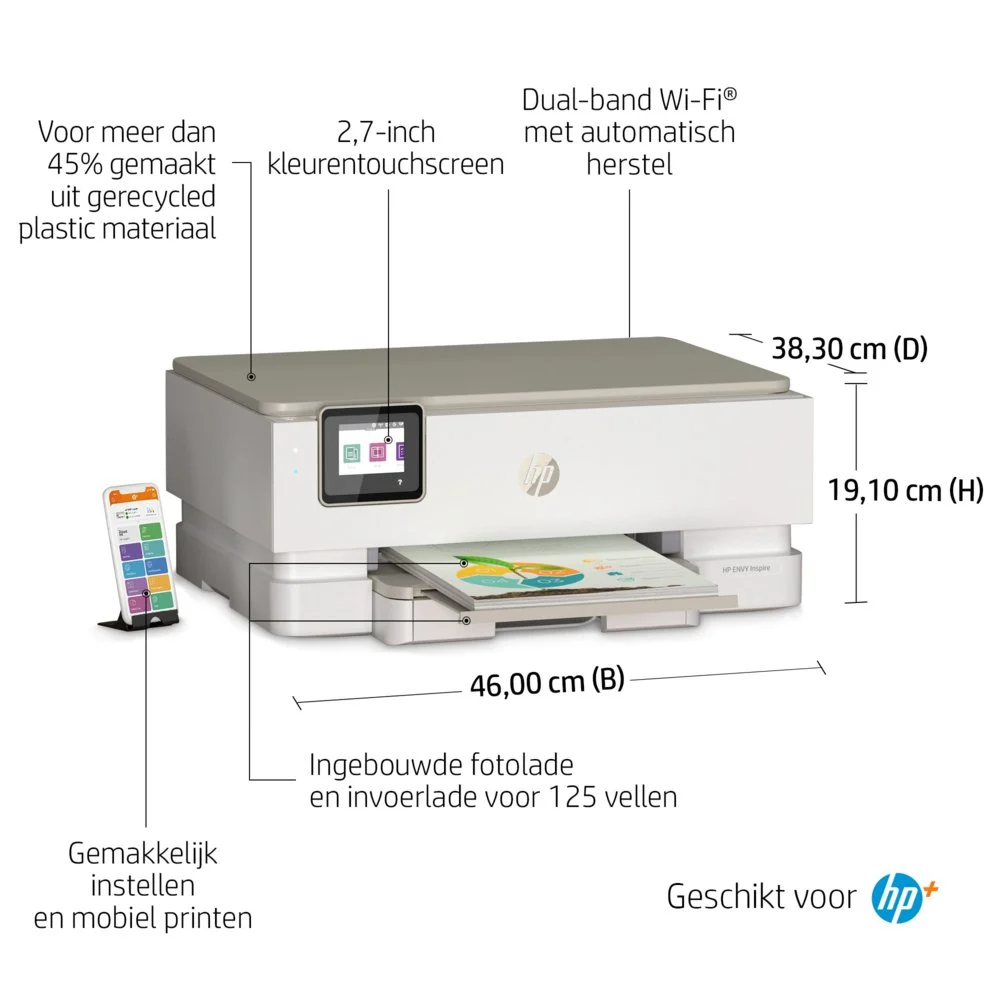 HP Inspire 7220e | All-in-One Inkjetprinter | 4800 x 1200 DPI | Wi-Fi | Kleur - Image 12