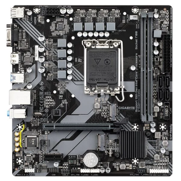 Gigabyte B760M H DDR4 | Socket LGA 1700 | Intel B760 | 4xDDR4 | Micro ATX | Moederbord