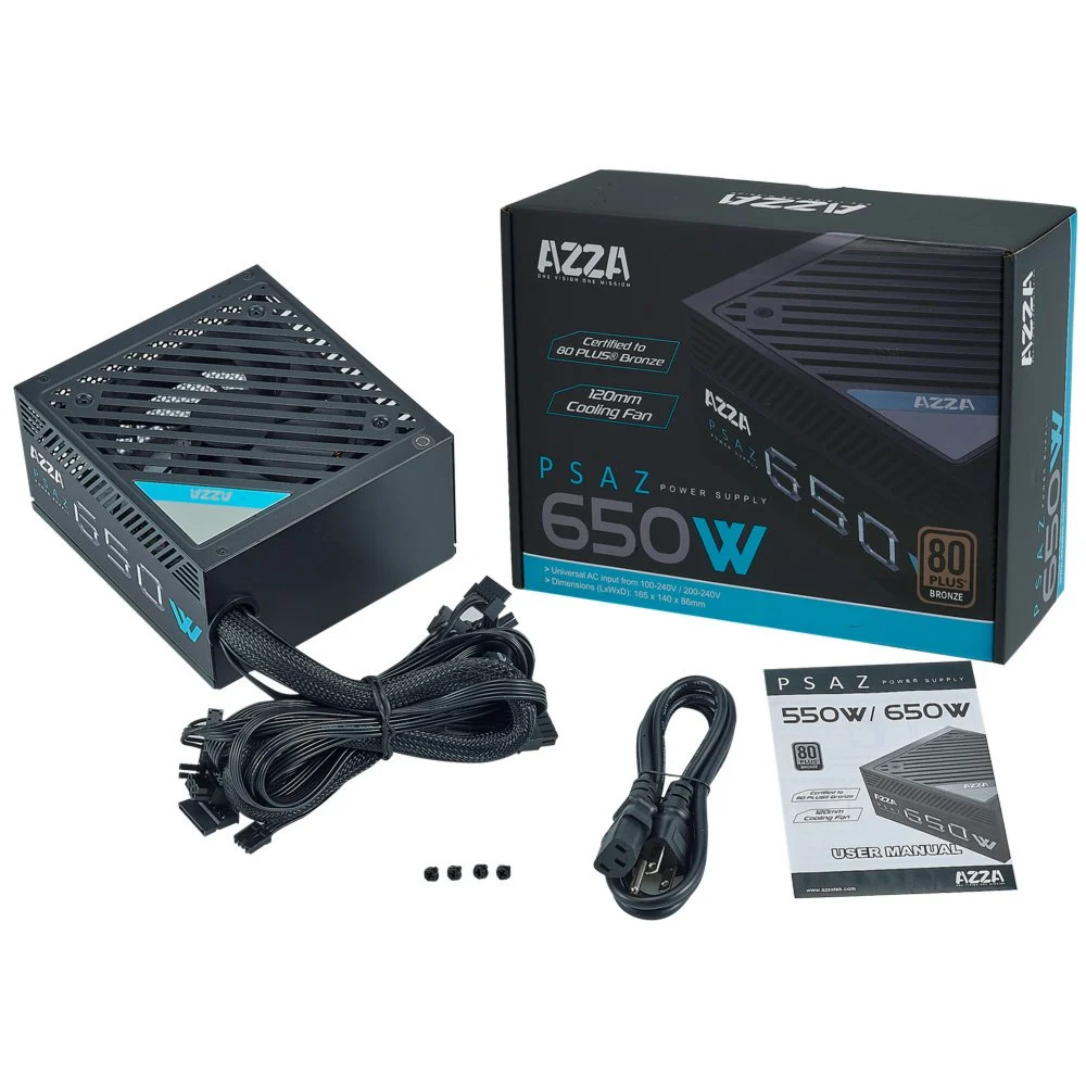 Azza PSAZ-650W | 650 Watt Bronze ATX PSU | Power Supply | Voeding - Image 5